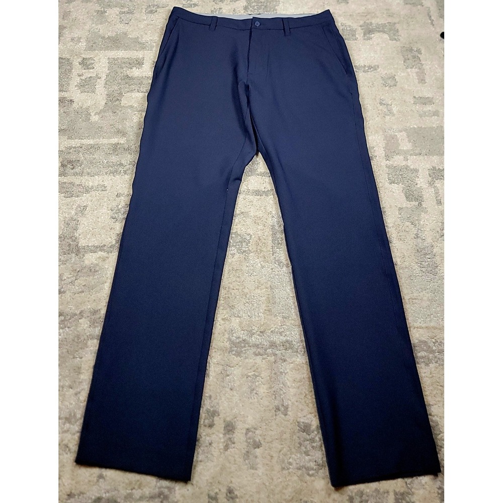 FootJoy Men's Navy Blue Stretch Straight Athletic Fit Golf Pants Sz 35x32